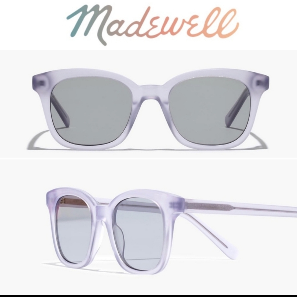 NWT Madewell Venice Flat Frame sunglasses Lilac